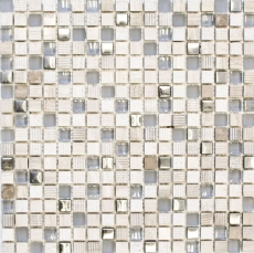 Mosaico de azulejos de cocina splashback translúcido gris claro plata mosaico de vidrio Crystal piedra EP gris claro plata MOS92-HQ10_f