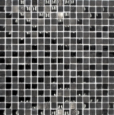 Mosaico de azulejos de cocina splashback translúcido gris oscuro negro mosaico de vidrio Crystal piedra relieve gris oscuro negro MOS83-HQ19_f