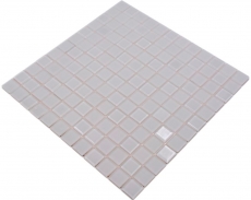 Mosaico de azulejos autoadhesivo blanco mosaico de vidrio blanco mate MOS200-4CM20_f