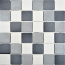 Cerámica mosaico antiguo blanco gris antracita pared azulejo cocina baño azulejo MOS14-0123_f