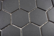 Cerámica mosaico hexágono negro R10B plato de ducha azulejos mosaico azulejos cocina baño piso MOS11H-0303-R10_f