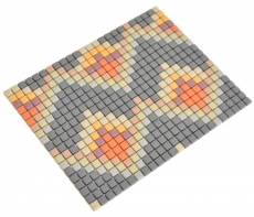 GLASS MOSAIC decoración gris claro mate mosaico azulejo pared backsplash cocina cuarto de baño MOS140-RO4_f