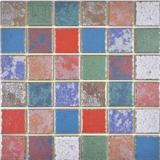 colorido mosaico de cerámica vintage retro utilizado mirada mosaico azulejos pared azulejos backsplash cocina cuarto de baño MOS24-1234_f
