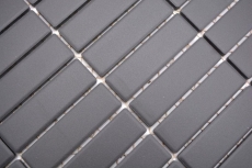 Mosaico de azulejos de cerámica varillas negro antracita sin esmaltar plato de ducha azulejo de piso MOS24B-0310-R10_f