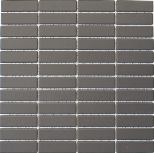Mosaico de azulejos de cerámica barras de color marrón sin esmaltar MOS24-CUST051_f