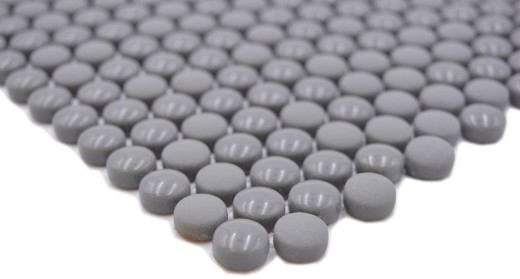 Redondo Esmalte mezcla gris brillante/mate mosaico azulejos pared azulejos backsplash cocina baño MOS140-0211_f
