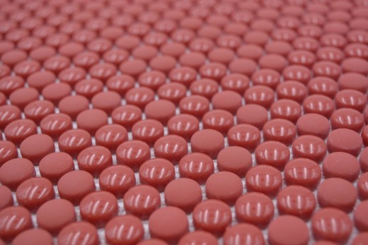 Botón mosaico vidrio rojo brillo mate zócalo ducha pared baño revestimiento MOS140-0911_f