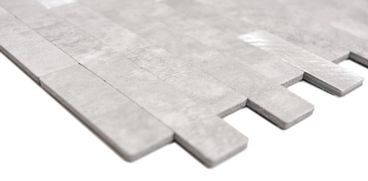 Vinilo compuesto efecto piedra Cemento gris/plata mosaico azulejo pared salpicadero cocina baño MOS200-4GS_f