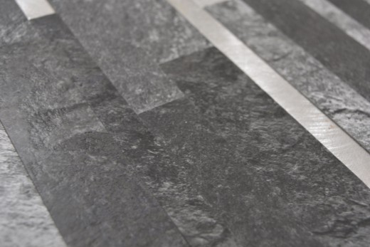 Vinilo compuesto aspecto piedra Negro Qaurtz/Plata mosaico azulejo pared azulejo backsplash cocina baño MOS200-32BS_f