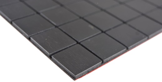 Cuadrado aluminio aspecto metal negro mate cepillado autoadhesivo MOS200-L3B_f