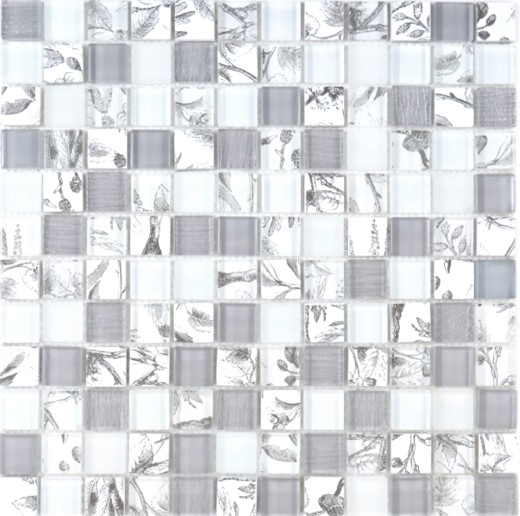 Cuadrado Crystal mix super blanco/playa mosaico azulejo pared azulejo backsplash cocina ducha baño MOS74-2000_f