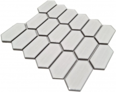 Mosaico de azulejos de cerámica mosaico hexagonal blanco brillante cocina backsplash MOS11J-471_f