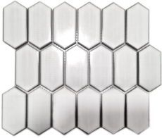 Mosaico de azulejos de cerámica mosaico hexagonal blanco brillante cocina backsplash MOS11J-471_f