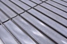 Rod mosaico de cerámica gris moteado brillante pared del baño MOS24-CS26