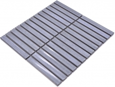 Mosaico de azulejos de cerámica mosaico varillas gris moteado brillante pared del baño MOS24-CS26_f