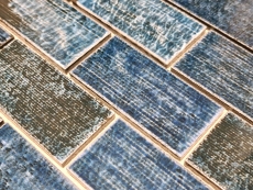 Muestra de mano mosaico azulejo de cerámica mosaico compuesto verde brillante azulejo espejo de pared MOS26-KAS8_m