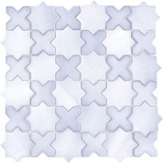 Muestra de mano mosaico azulejo cerámica mosaico combi mix gris mate azulejo backsplash cocina MOS13-SXS05_m