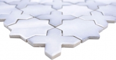 Muestra de mano mosaico azulejo cerámica mosaico combi mix gris mate azulejo backsplash cocina MOS13-SXS05_m