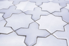 Muestra de mano mosaico azulejo cerámica mosaico combi mix gris mate azulejo backsplash cocina MOS13-SXS05_m
