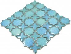Mosaico cerámica mosaico combi mix verde brillante cocina splashback baño MOS13-SXS10_f
