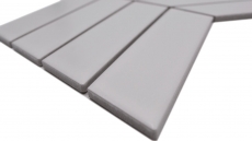 Muestra de mano mosaico azulejo cerámica mosaico espiga uni blanco mate cocina pared ducha MOS24-CHEV01_m