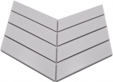 Muestra de mano mosaico azulejo cerámica mosaico espiga uni blanco mate cocina pared ducha MOS24-CHEV01_m