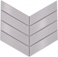 Muestra de mano mosaico azulejo cerámica mosaico espiga mezcla blanco brillante mate azulejo backsplash baño MOS24-CHEV11_m