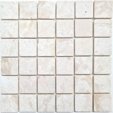 Mosaico de mármol mosaico blanco crema cocina ducha suelo - MOS40-T48W