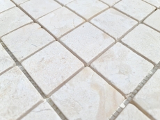 Mosaico de mármol mosaico blanco crema cocina ducha suelo - MOS40-T48W
