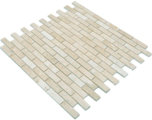 Mosaico mosaico autoadhesivo compuesto piedra natural travertino beige MOS200-4M92