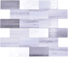 Mosaico de azulejos Mosaicos autoadhesivos Vinilo cemento look mix gris Subway cocina MOS200-5S59