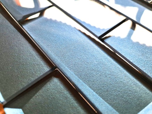 Mosaico de vidrio Metro 3D óptico terra gris azul salpicadero de cocina MOS88-XB05