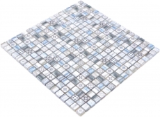 Vidrio mosaico mosaico azulejo retro aspecto madera gris azul pastel luz azulejo backsplash MOS78-W39