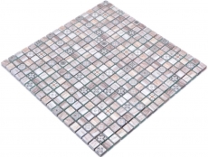 Mosaico de vidrio mosaico azulejo retro aspecto madera crema marrón claro ornamento MOS78-W79