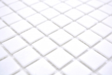 Mosaicos Mosaico de vidrio Classic Uni glass plain white paper-bonded Mosaico de piscina Mosaico de piscina MOS200-A01_f