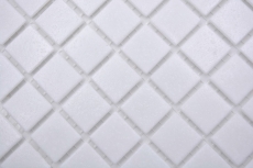 Muestra de mano mosaico azulejo mosaico de vidrio Classic Uni vidrio uni blanco papel-bonded piscina mosaico de la piscina MOS200-A01_m