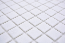 Muestra de mano mosaico azulejo mosaico de vidrio Classic Uni vidrio uni blanco papel-bonded piscina mosaico de la piscina MOS200-A01_m