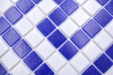 Muestra de mano mosaico azulejo frontera vidrio blanco azul oscuro papel pegado piscina mosaico piscina mosaico MOSMB-BO16P_m