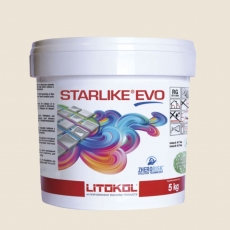 Litokol STARLIKE EVO 208 SABBIA crema II Junta adhesiva de resina epoxi Cubo de 5 kg