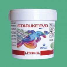 Litokol STARLIKE EVO 420 VERDE PRATO verde II Junta adhesiva de resina epoxi Cubo de 2,5 kg