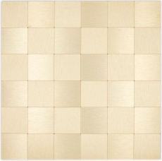 Muestra de mano mosaico azulejo Mosaicos autoadhesivos metal oro salpicadero de cocina MOS200-4G99_m