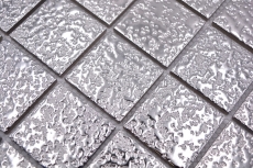 Muestra de mano mosaico azulejo cerámica mosaico uni plata martillado azulejo backsplash cocina MOS16-0207_m