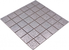 Muestra de mano mosaico azulejo cerámica mosaico uni plata martillado azulejo backsplash cocina MOS16-0207_m