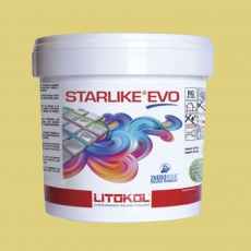 Litokol STARLIKE EVO 600 GIALLO VANIGLIA amarillo Mortero adhesivo de resina epoxi Cubo de 2,5 kg