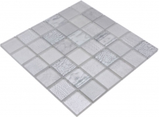 Muestra de mano mosaico azulejo mosaico de vidrio combi bosque blanco cocina splashback azulejo backsplash MOS78-W18_m
