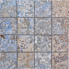 Mosaico de cerámica gres porcelánico fuerte multicolor mate pared suelo cocina baño ducha MOS16-71CV