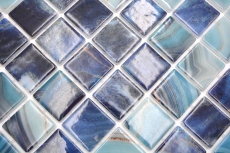 Piscina mosaico piscina mosaico de vidrio azul real iridiscente brillante pared suelo cocina baño ducha MOS220-P56384