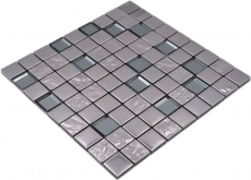 Mosaico de vidrio mosaico azulejo electrochapado plata metal cocina backsplash MOS88-XCB5