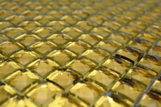 Diamond mosaico de azulejos de oro brillante pared cocina baño ducha MOS130-GO821