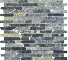 Azulejos de mosaico de piedra natural mármol verde mate pared suelo cocina baño ducha MOS40-0407